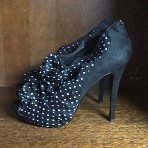 Polka Dot Open Toe Booties